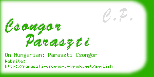 csongor paraszti business card